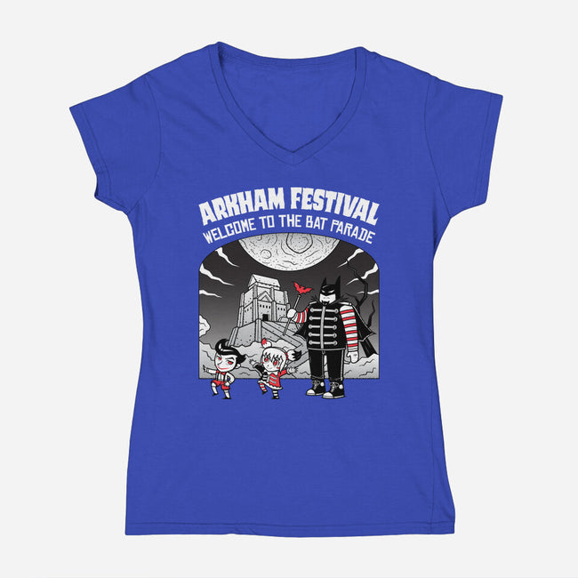 Bat Parade-womens v-neck tee-krisren28