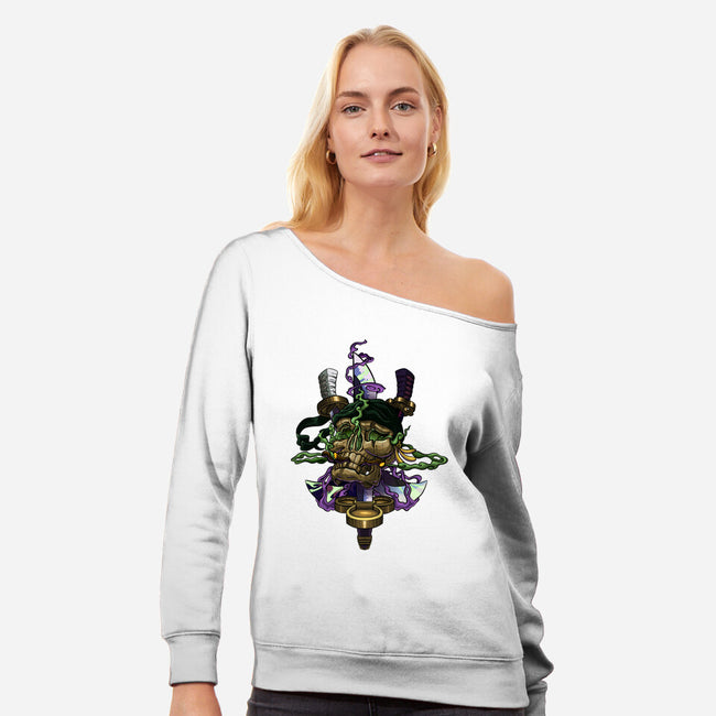 Jolly Roger-womens off shoulder sweatshirt-Pit