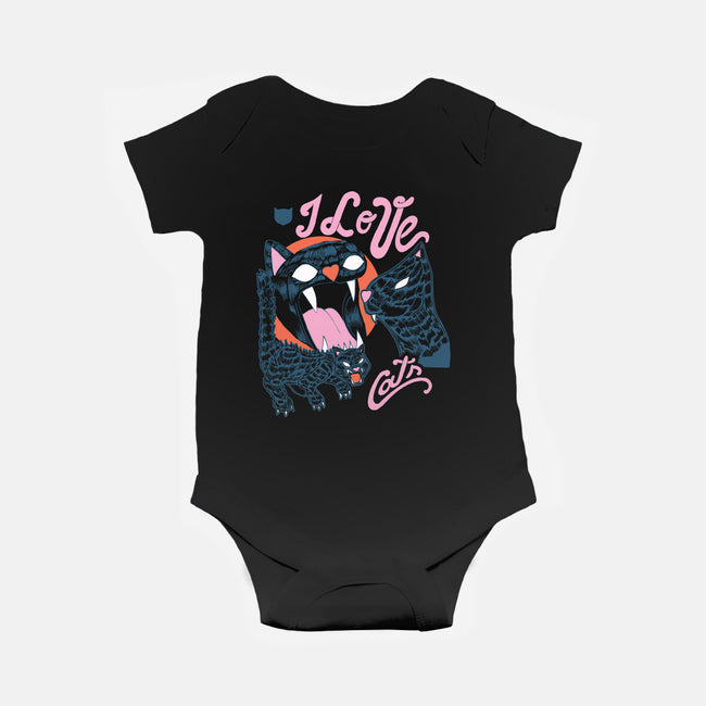 I Love Cats Vintage-baby basic onesie-tobefonseca