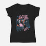 I Love Cats Vintage-womens v-neck tee-tobefonseca
