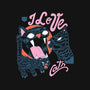 I Love Cats Vintage-none stretched canvas-tobefonseca