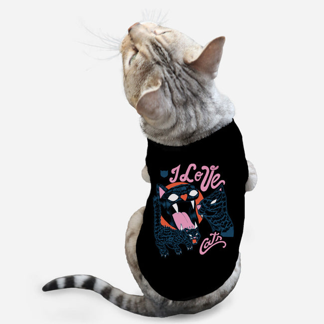 I Love Cats Vintage-cat basic pet tank-tobefonseca