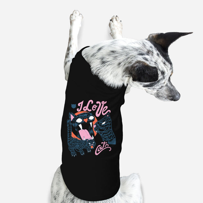 I Love Cats Vintage-dog basic pet tank-tobefonseca