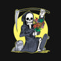Death Holding Flowers-none removable cover w insert throw pillow-tobefonseca