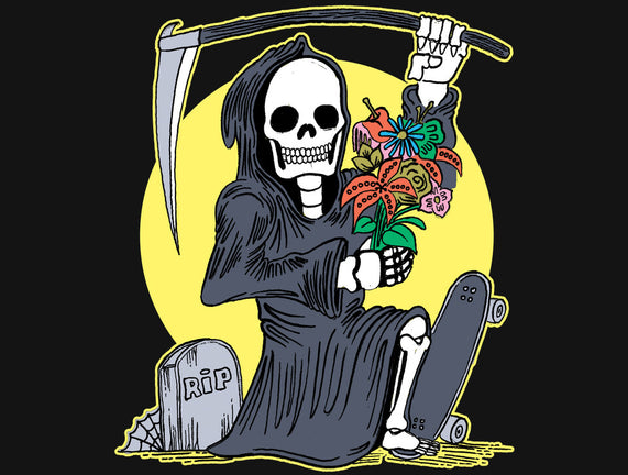 Death Holding Flowers