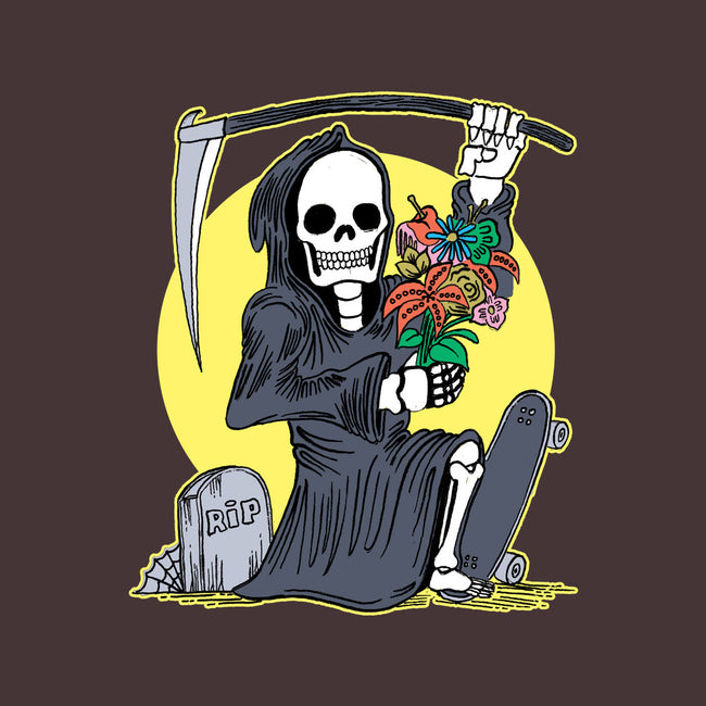 Death Holding Flowers-unisex zip-up sweatshirt-tobefonseca