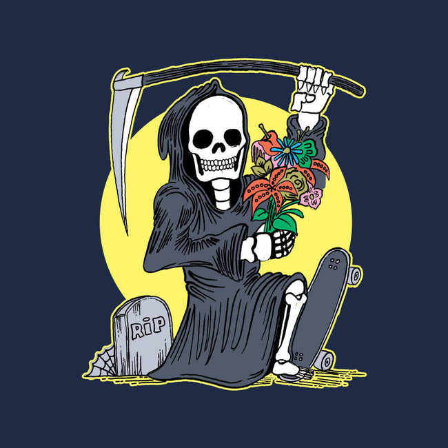 Death Holding Flowers-none beach towel-tobefonseca