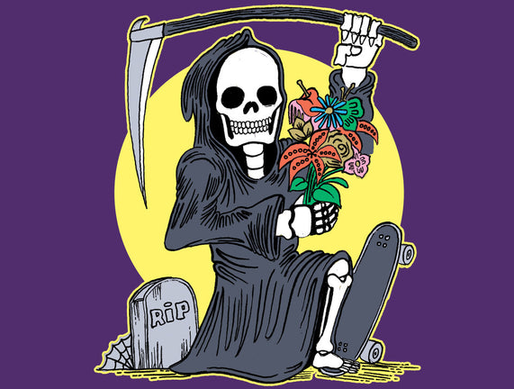 Death Holding Flowers