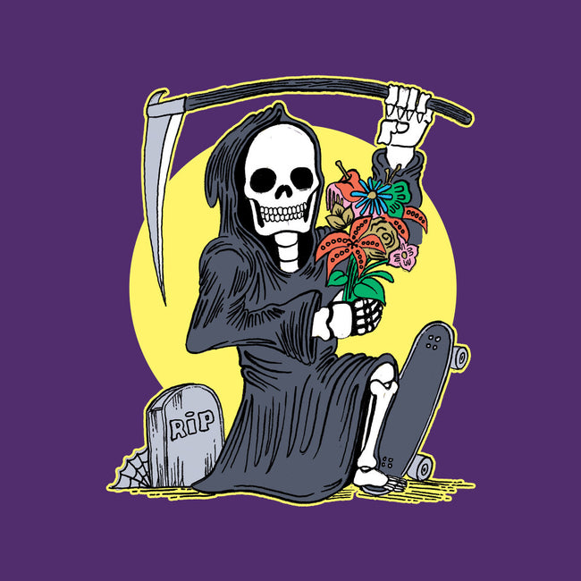 Death Holding Flowers-none removable cover w insert throw pillow-tobefonseca