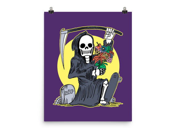 Death Holding Flowers