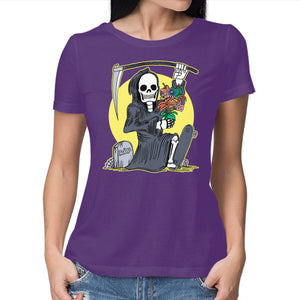 Death Holding Flowers