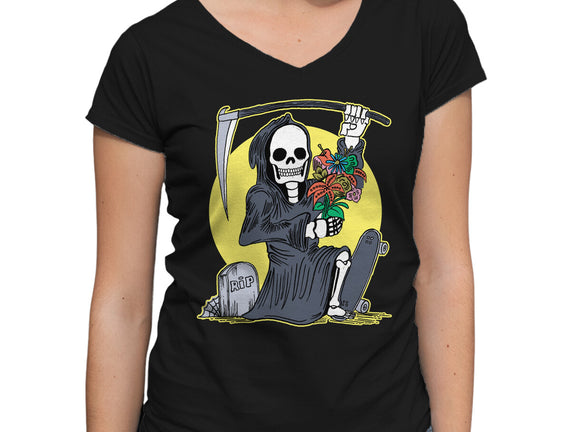 Death Holding Flowers