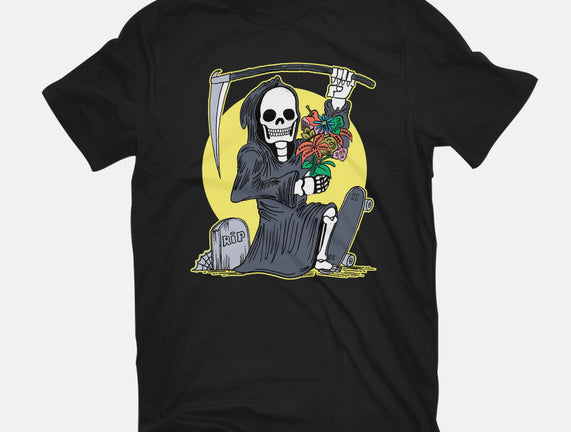 Death Holding Flowers