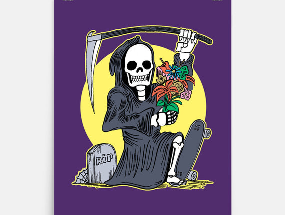 Death Holding Flowers