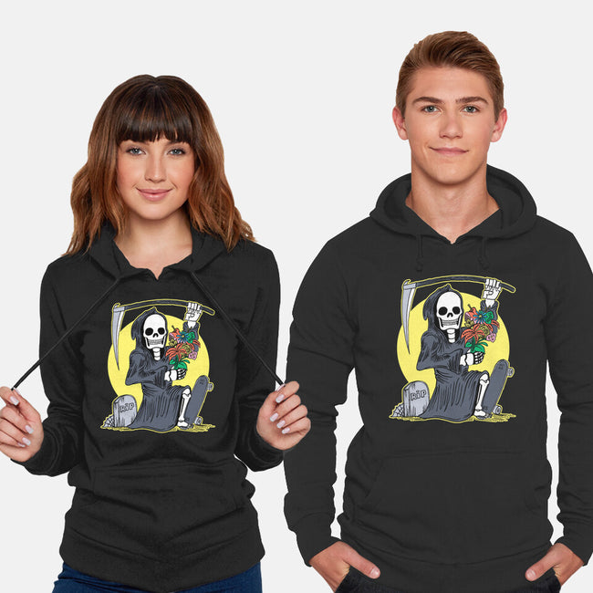 Death Holding Flowers-unisex pullover sweatshirt-tobefonseca