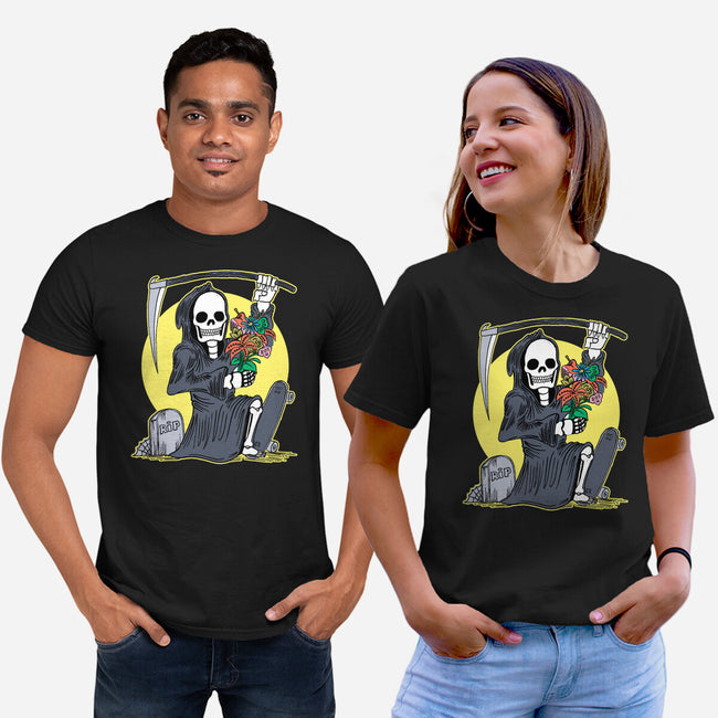 Death Holding Flowers-unisex basic tee-tobefonseca