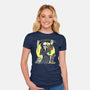 Death Holding Flowers-womens fitted tee-tobefonseca