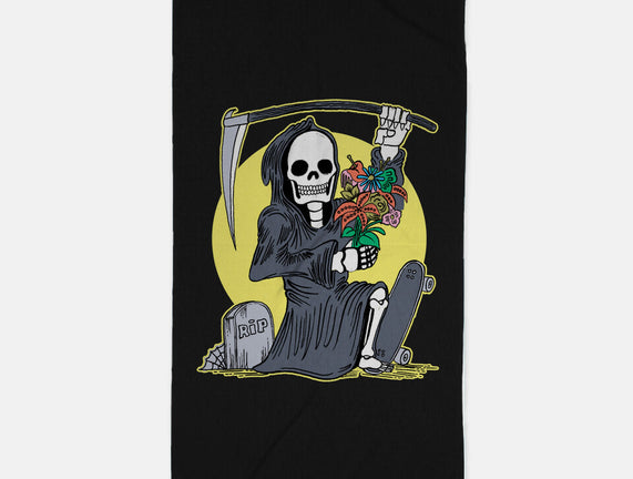 Death Holding Flowers