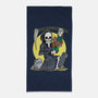 Death Holding Flowers-none beach towel-tobefonseca