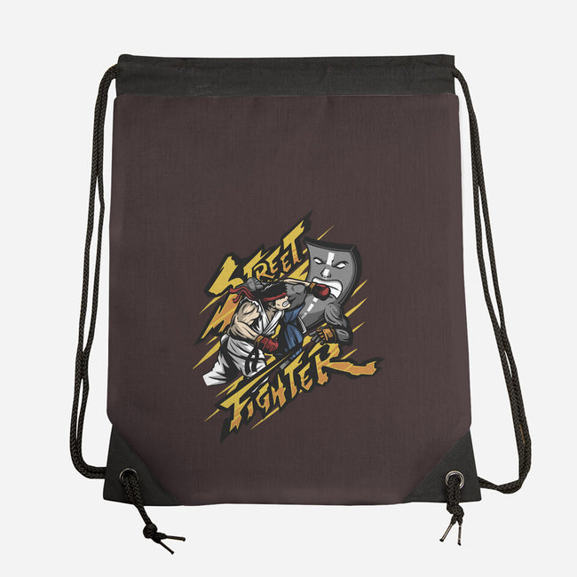 Street Fighter-none drawstring bag-ShirtGoblin