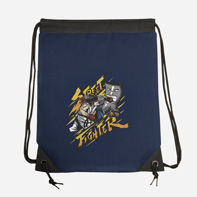 Street Fighter-none drawstring bag-ShirtGoblin