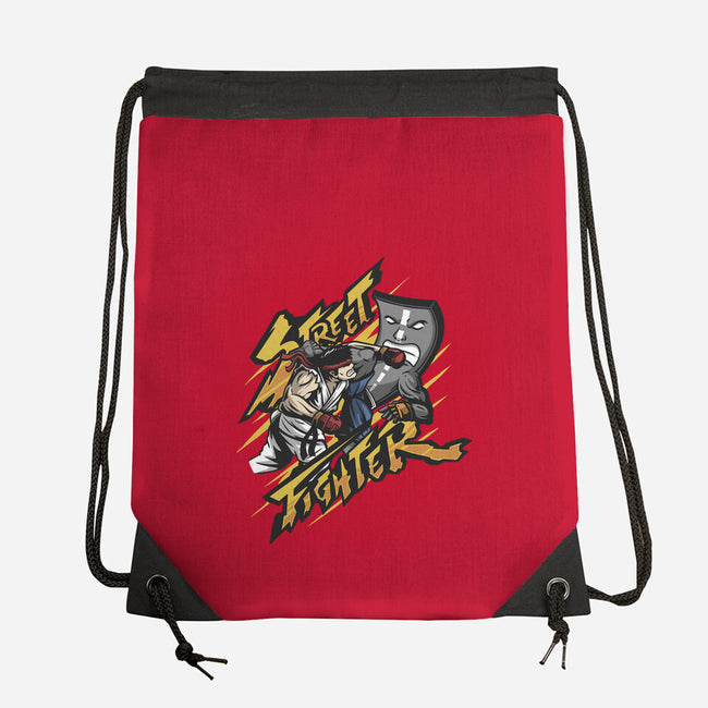 Street Fighter-none drawstring bag-ShirtGoblin