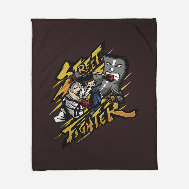Street Fighter-none fleece blanket-ShirtGoblin