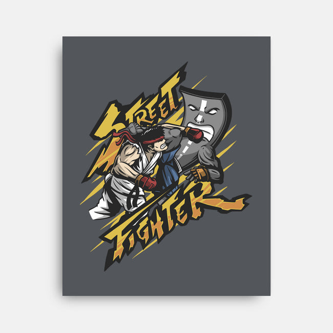 Street Fighter-none stretched canvas-ShirtGoblin