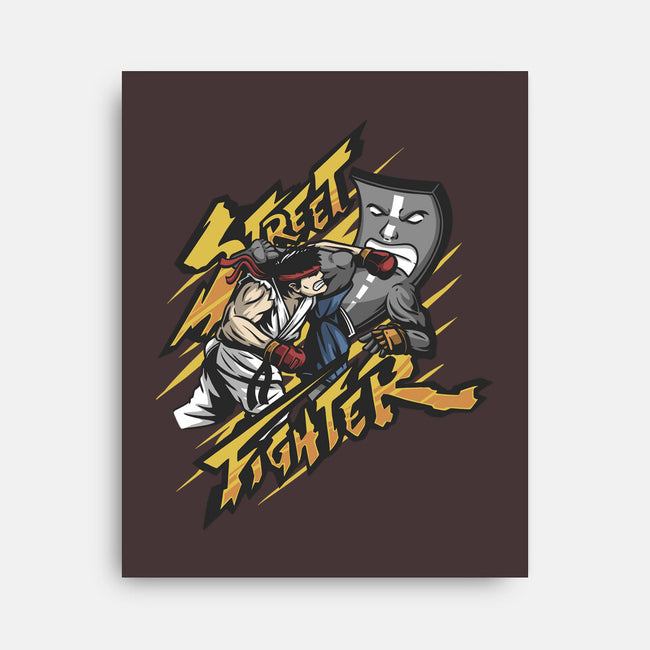 Street Fighter-none stretched canvas-ShirtGoblin