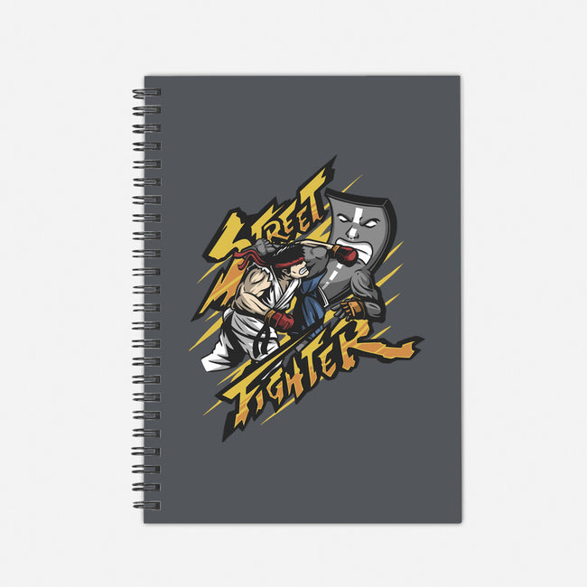 Street Fighter-none dot grid notebook-ShirtGoblin