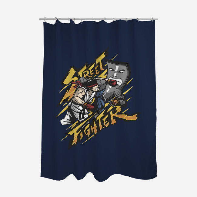 Street Fighter-none polyester shower curtain-ShirtGoblin