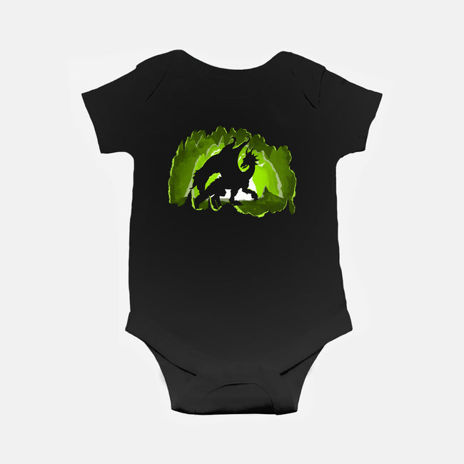 Dragon In The Cave-baby basic onesie-Nickbeta Designs
