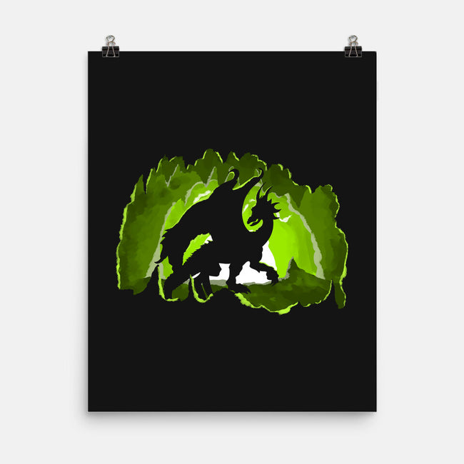 Dragon In The Cave-none matte poster-Nickbeta Designs