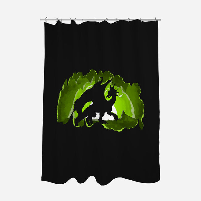 Dragon In The Cave-none polyester shower curtain-Nickbeta Designs