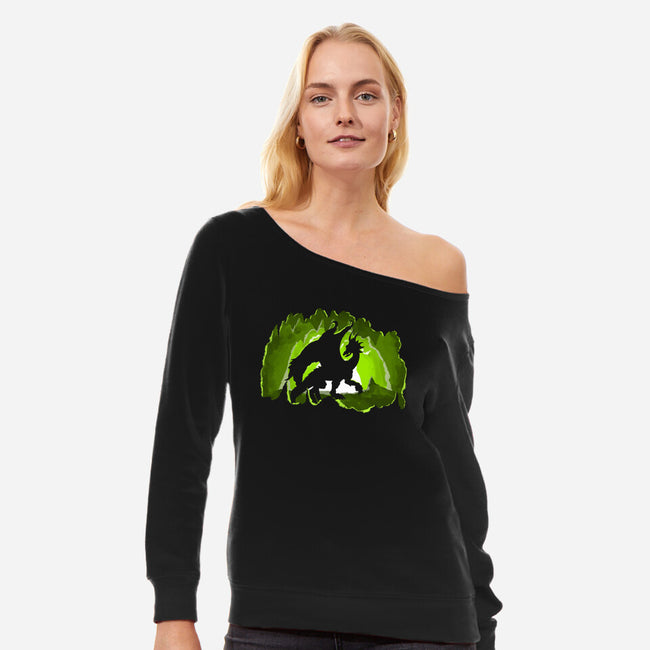 Dragon In The Cave-womens off shoulder sweatshirt-Nickbeta Designs