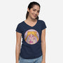 Pastel Moon-womens v-neck tee-fanfreak1