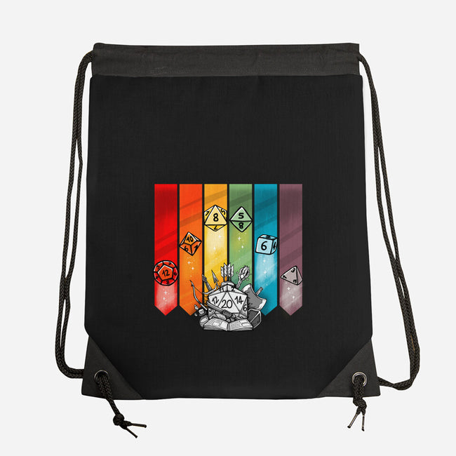Color Dice-none drawstring bag-Vallina84