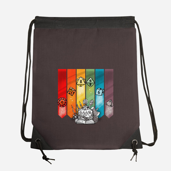 Color Dice-none drawstring bag-Vallina84