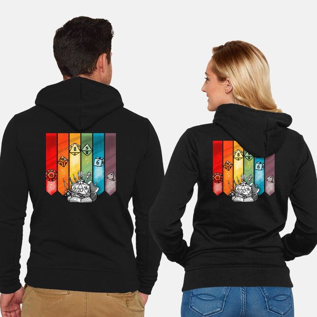 Color Dice-unisex zip-up sweatshirt-Vallina84