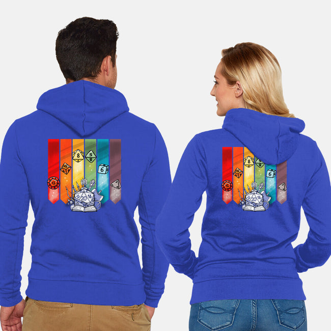 Color Dice-unisex zip-up sweatshirt-Vallina84