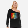 Color Dice-womens off shoulder sweatshirt-Vallina84