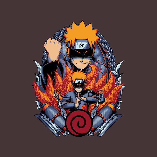 The Nine Tailed Ninja-none polyester shower curtain-Badbone Collections