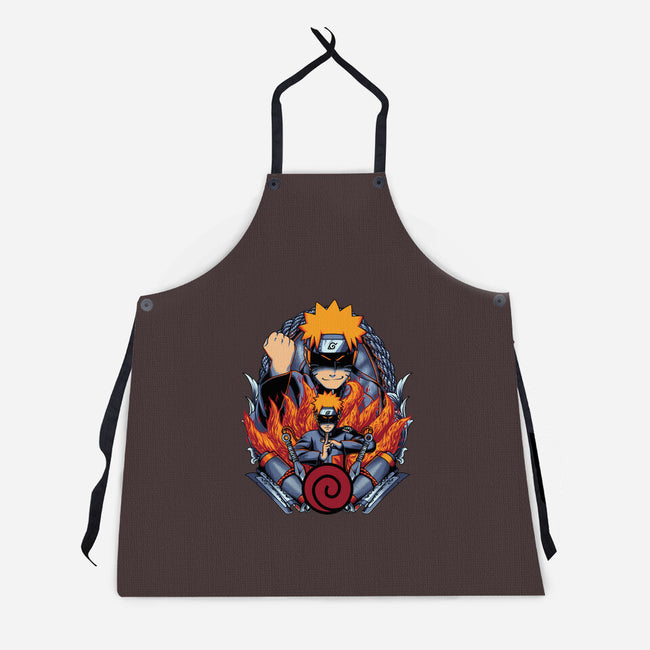 The Nine Tailed Ninja-unisex kitchen apron-Badbone Collections