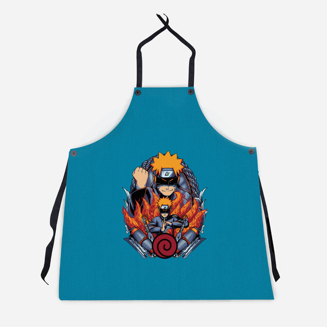 The Nine Tailed Ninja-unisex kitchen apron-Badbone Collections