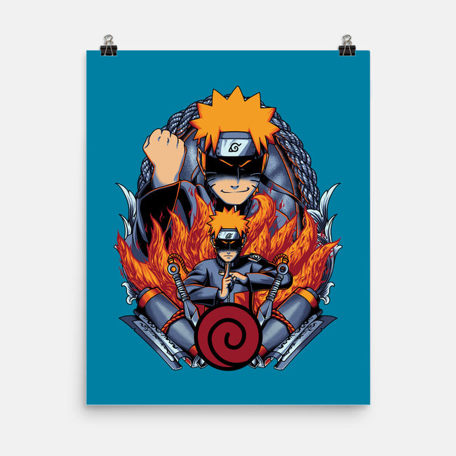 The Nine Tailed Ninja-none matte poster-Badbone Collections