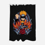 The Nine Tailed Ninja-none polyester shower curtain-Badbone Collections
