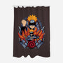 The Nine Tailed Ninja-none polyester shower curtain-Badbone Collections