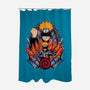 The Nine Tailed Ninja-none polyester shower curtain-Badbone Collections
