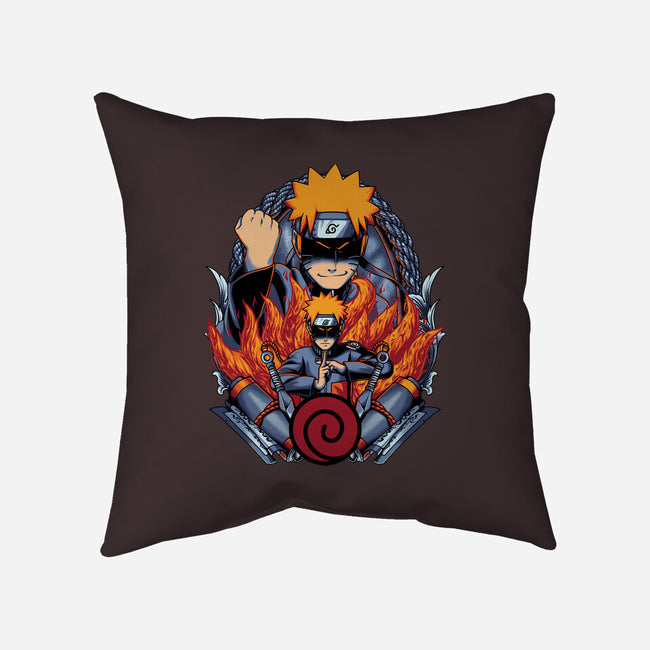 The Nine Tailed Ninja-none removable cover w insert throw pillow-Badbone Collections