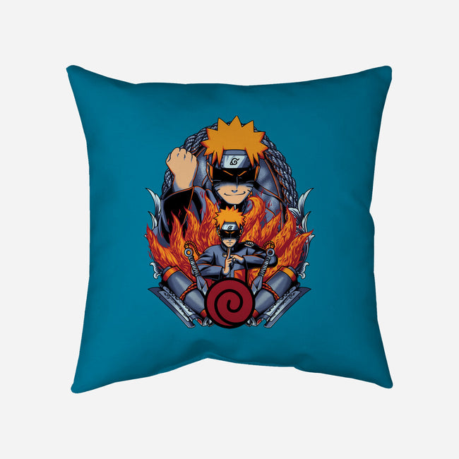 The Nine Tailed Ninja-none removable cover w insert throw pillow-Badbone Collections